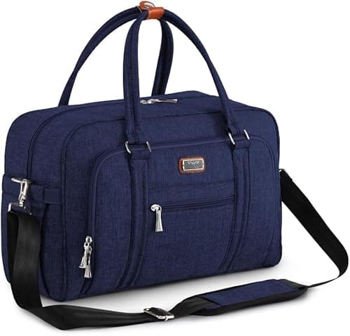 Image of Welavila Baby Changing Bag, Nappy Diaper Bags for Mom and Dad with Changing Pad & Insulated Pockets (Navy Blue)
