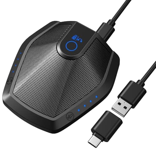 Image of TONOR Conference Microphone with AI Noise Canceling, USB Mic for Teleconference, Condenser Mic for Work at Home, Volume Adjustment, Compatible with Windows and Mac, Desktop PC and Laptop, G11 PRO