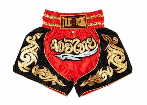 Image of MUAY NATION Muay Thai Shorts for Men Women Slim Cut MMA Boxing Shorts Training Kickboxing Clothing Martial Arts Trunks (XL, Red)