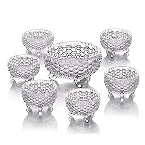 Image of Khanary 7 Piece Glass Bowls Set (7 Pieces Bowls Set Fish Scale)