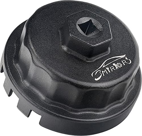 Image of 3mirrors Oil Filter Wrench Oil Filter Removal Tool Compatible with Toyota Lexus Scion RAV4 Camry Tundra Highlander Sienna Prius 2.5-5.7L Engine with 64mm Cartridge Style Oil Filter System