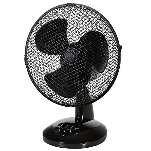 Image of Zanussi 9" Inch, Portable Desk Fan, 2 Speeds, Wide-Angled Oscillation, Quiet Operation, Black - ZNPDF0921B
