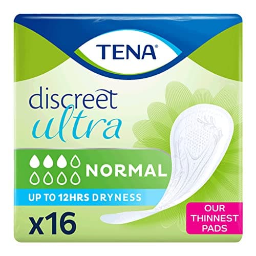 Image of TENA Lady Discreet Mini Plus Pads, for Light Bladder Weakness, 128 Incontinence Pads for Women