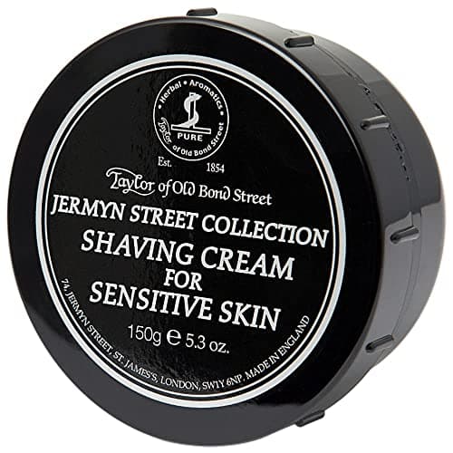 Image of Taylors of Old Bond Street Jermyn Street Collection Shaving Cream for Sensitive Skin Screw Tread Pot 150gr