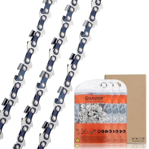 Image of Savior 14 Inch (35 cm) Chainsaw Chain Compatible with Makita DUC353, Bosch AKE 35S, 3/8" LP .043" Gauge 52 Links Replacement Chain Compatible with Einhell, Husqvarna, Oregon and More, 3 Pack