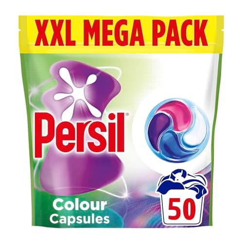 Image of Persil Colour 4 in 1 fast-dissolving laundry capsules, revives colours & smooths fibres^ even in quick & cold washes 50 washes