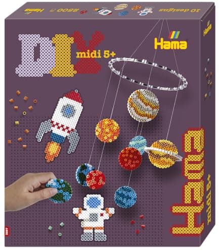 Image of Hama Gift Box - Space | Approx. 2.500 Beads, Fuse Beads Mosaic Decoration, Arts and Crafts for Ages 5 and Up, Official Beads Set