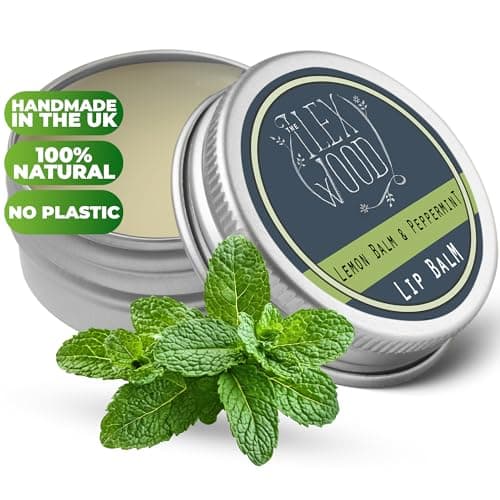 Image of The Ilex Wood - Lip Balm with Lemon Balm and Peppermint - All natural, coldsore prevention, palm oil free, cruelty free, plastic free, moisturising lip balm, handcrafted in the UK - 10ml