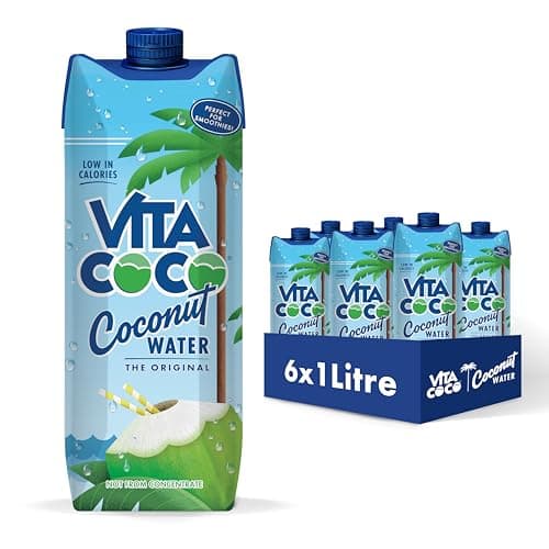 Image of Vita Coco - Pure Coconut Water (1L x 6) - Naturally Hydrating - Packed with Electrolytes - Gluten Free - Full of Vitamin C & Potassium