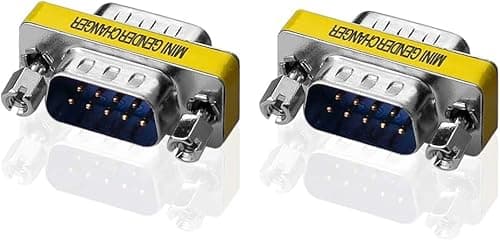 Image of Multibao 2PCS DB9 9 Pin Male to Male M/M Gender Changer Converter Extension Adapter RS232