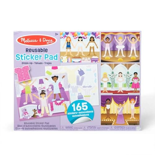 Image of Melissa & Doug Reusable Sticker Pad | Activity Book for Children, Plane & Travel Activities for Kids | Age 3-5