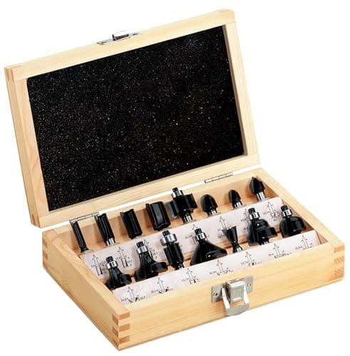Image of Metabo 631039000 Carbide Router Bit, 0 V, Green, Set of 15 Piece