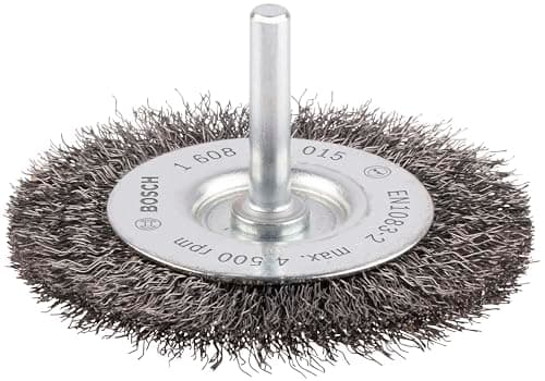 Image of Bosch 1x PRO Steel Longlife Wire Wheel, Crimped Wire for 6 mm Cylindrical Shank and Drill (Ø 75 mm, Professional Accessory Rotary Drill/Drivers)