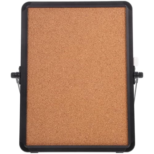 Image of SHINEOFI Message Board Cork Bulletin Board for Office and Home Desk with Stand for Notes and Reminders