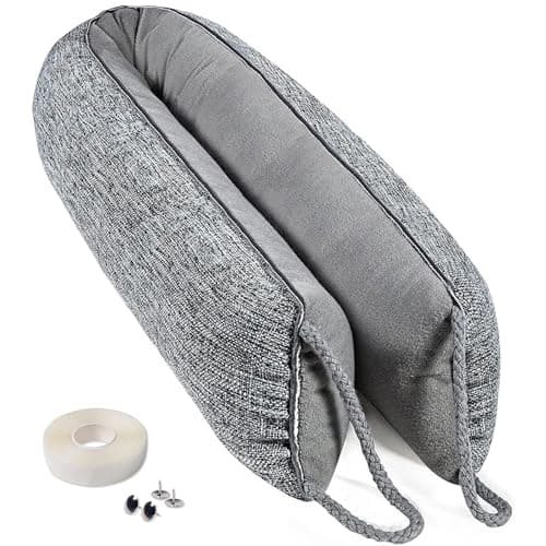 Image of CNMTCCO Heavy Under Door Draught Excluder, 91 X 10 cm Wind Stopper for Window & Door, Air Door Draft Stopper Noise Blocker for Bottom of Door with Hook Loop