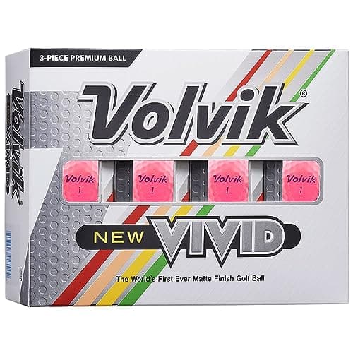 Image of Volvik Unisex Adult Vivid Golf Balls - Pink, NA