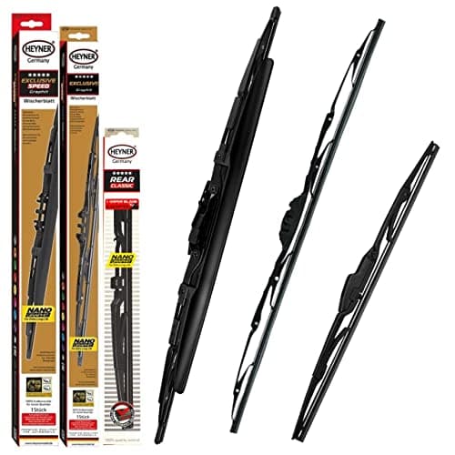 Image of Heyner Exclusive Wiper Blades For Honda Jazz 2015-2019 Spoiler Windscreen Wiper Replacement Front And Rear Set HES2614H14HRC