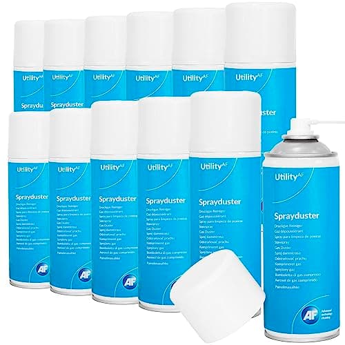 Image of AF Air Duster / Sprayduster Compressed Air Can Blower Spray for Office PC, Laptop keyboard cleaner dust remover PS5 xbox fans (12-Pack)