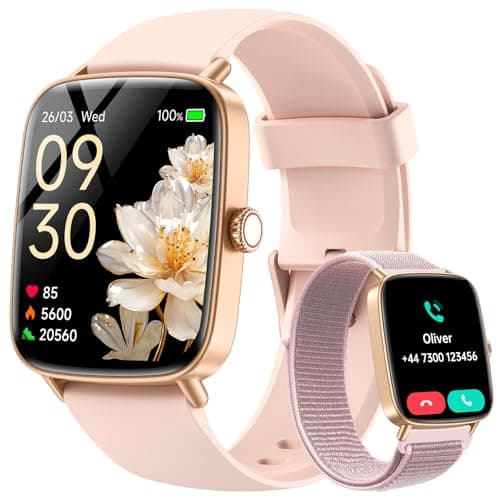 Image of Smart Watches for Women (Answer/Make Calls),1.85" HD Screen Fitness Watch with Bluetooth 5.3,Heart Rate/Sleep/SpO2 Monitor,110+ Sports Modes,IP68 Waterproof Smartwatch,Activity Tracker for Android iOS