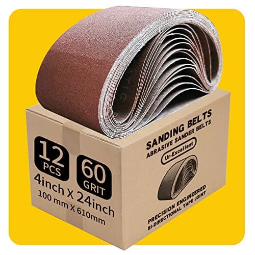 Image of 100 x 610 mm 60 Grit Sanding Belt | Premium Aluminum Oxide Sanding Belt | Premium Sander Sandpaper – 12 Pack