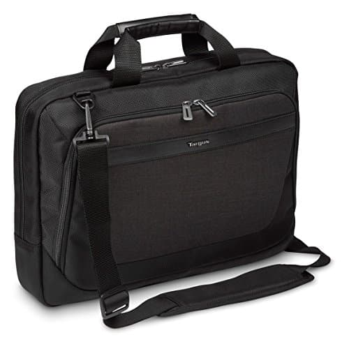 Image of Targus CitySmart Slimline Topload Business Commuter Messenger Laptop Briefcase for 14,15,15.6-Inch Laptops, Black,Grey (TBT914EU)