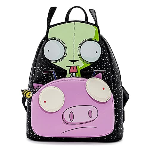 Image of Loungefly Nickelodeon Invader Zim Gir Pig Doom Women's Double Strap Shoulder Bag Purse