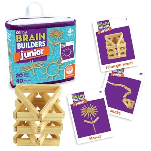 Image of Mindware | KEVA: Brain Builders Junior | Children's Brainteaser | Ages 4+ | 1+ Players