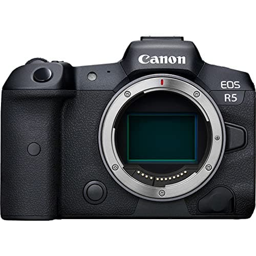 Image of Canon EOS R5 Full-Frame Mirrorless Camera with 8K Video, 45 Megapixel Full-Frame CMOS Sensor, DIGIC X Image Processor, Dual Memory Card Slots, and Up to 12 fps Mechnical Shutter, Body Only