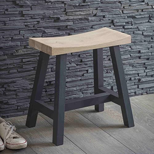 Image of Garden Trading Clockhouse Stool - Small Crafted in Raw Oak | H46 X W45 X D22cm