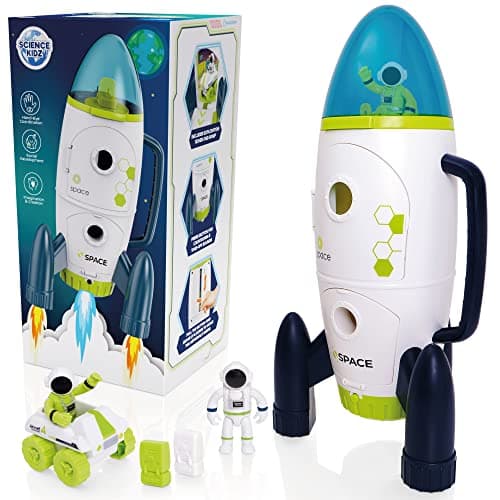 Image of Science Kidz Space Rocket Set - Space Toys For Children Age 3, 4, 5 Year Olds - 42cm Spaceship With Lights & Sounds, 2 Astronauts, Rover Car & Batteries Included - Rockets Toys For Kids