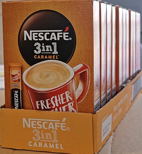 Image of Nescafe 3 in 1 11 boxes Caramel (each box = 6x17g) sold by Krishna Stores Ltd 66 sachets (Caramel)