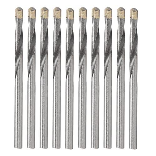 Image of 10Pcs 4mm Carbide Drill Bit, Tungsten Steel Straight Shank Twist Drill Bits for Stainless Steel Alloy Metal Plastic Wood