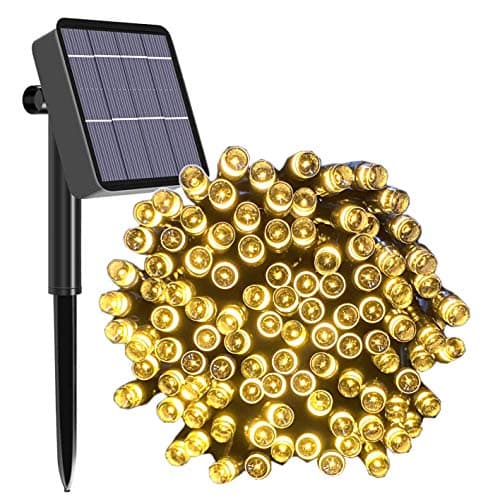 Image of Solar String Lights Outdoor, 65ft 200 LED Solar Garden Fairy Lights Waterproof 8 Modes Solar Powered Decorative Lights for Patio, Garden, Yard, Tree, Home, Party - Warm White [Energy Class A+++]