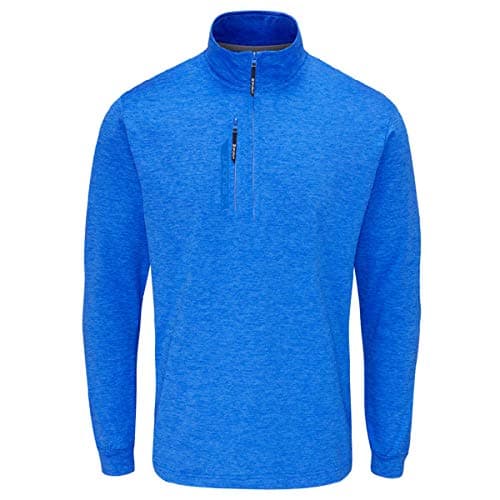 Image of Stuburt Mens Ellwood Half Zip Mid Layer Thermal & Breathable Sports Golf Top Jacket Coat, Royal Marl, S EU