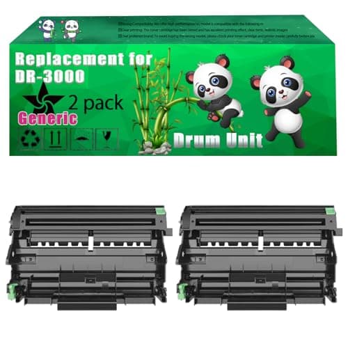 Image of Replacement DR-3000 Drum Unit Compatible for Brother MFC-8840DN DCP-8045D HL-5130 HL-5150 HL-5170DN Printers, Up to 20000 Pages, Vivid Colors, Contains Chip (2-Pack Black)
