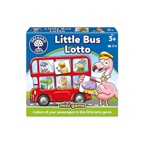 Image of Orchard Toys Little Bus Lotto Mini Game, Small and Compact, Travel Game, Educational Game Toy, Fun Memory Game For Ages 3+ years