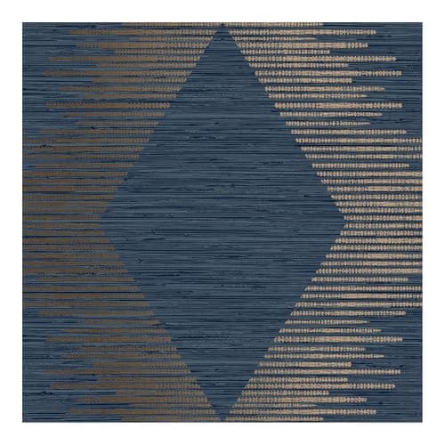 Image of Superfresco Easy Navy & Copper Serenity Large Scale Geometric Wallpaper | Paste the Wall | Navy Texture | Eco-Friendly