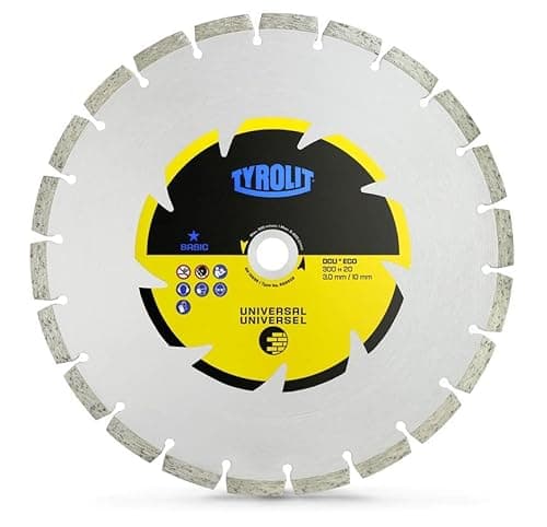 Image of TYROLIT 300mm Diamond Blade for Petrol Disc Cutters, Universal Applications for Concrete, Masonry and Brick Work - 300 x 3 x 20 mm