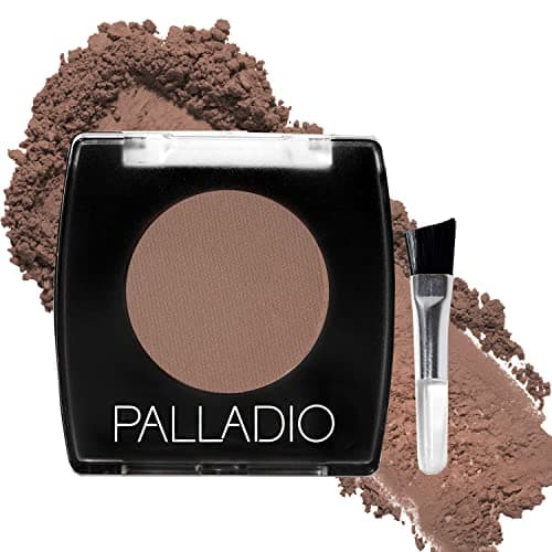 Image of Palladio Brow Powder for Eyebrows, Soft and Natural Eyebrow Powder with Jojoba Oil & Shea Butter, Helps Enhance & Define Brows, Compact Size for Purse or Travel, Includes Applicator Brush, Soft Brown