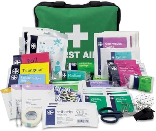 Image of Lewis-Plast First Aid Kit Bag - 160 Piece Survival Kits - Safety Essentials for Travel Car Home Camping Work Hiking Holiday - Pack Supplies - Medium