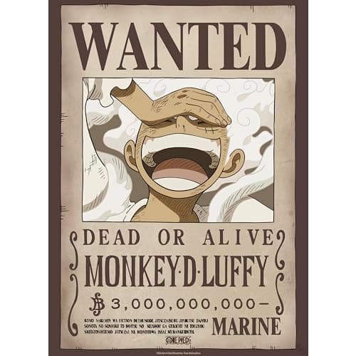 Image of GB eye One Piece Wanted Poster (WANTED Luffy Gear 5)
