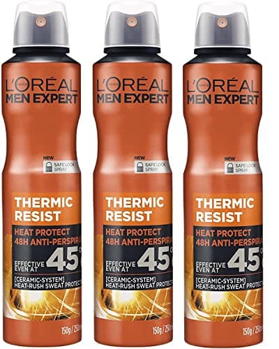 Image of L'Oreal Men Expert Thermic Resist Anti Perspirant Deodorant Body Spray 250ml 3 Pack