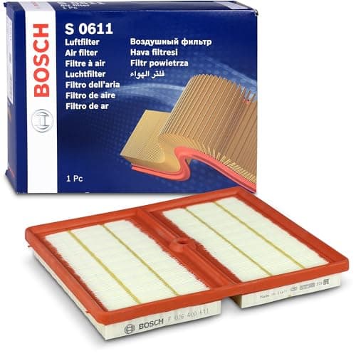 Image of Bosch S0611 Car Air Filter - Separates Particles from the Air Intake - Moisture-resistant plus High Tensile Strength