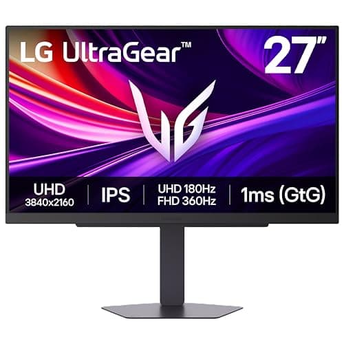 Image of LG 27G810A-B 27-inch Ultragear 4K UHD (3840 x 2160) IPS Gaming Monitor, Dual Mode UHD 180Hz or FHD 360Hz, 1ms, NVIDIA G-Sync, AMD FreeSync Premium, VESA DisplayHDR 400, HDMI 2.1, Black