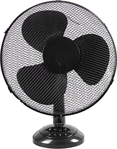 Image of Prem-i-air 16 Inch (40 cm) Fan with 3 Speed Settings, Oscillating Function for Wider Air Distribution and an Adjustable Fan Head Black