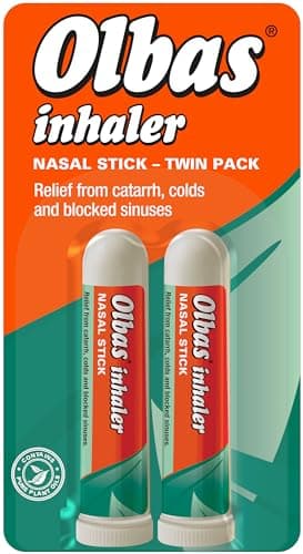 Image of Olbas Nasal Inhaler pack of 2 - Nasal stick - relief from catarrh, colds and blocked sinuses