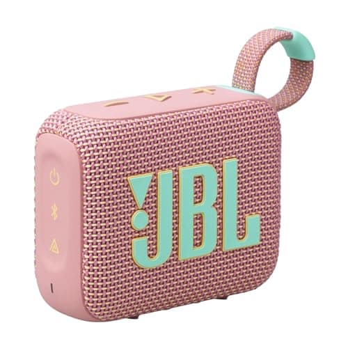 Image of JBL GO 4 Ultra-Portable Bluetooth Speaker with Big JBL Pro Sound and Punchy Bass, PlaytimeBoost, Waterproof Design and 7-Hour Playtime, Pink