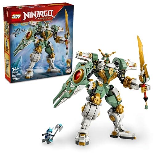 Image of LEGO NINJAGO Lloyd's Titan Mech 15th Anniversary - Ninja Action Toy w/a Collectible Minifigure, Shield & Sword - Nostalgic Gift for 14+ Year Old Boys & Adult Fans - 71860