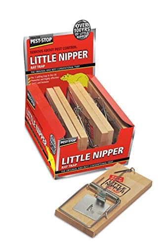 Image of Pest-Stop Little Nipper Rat Trap |Traditional Wooden Traps| Durable Reusable Snap Traps | Rodent control for Home and Garden| Contains 6 Loose Traps