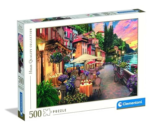 Image of Clementoni Jigsaw Puzzle 500 pieces, Lake Como Collection, Puzzle for Adults 14-99 Years, Made in Italy, 35041